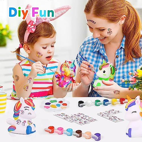 ONLYFUN Set de pintura de unicornio DIY - lámpara de unicornio 3D para pintar y utilizar como luz nocturna, juguete ideal y obsequio para niños de 3 a 12 años