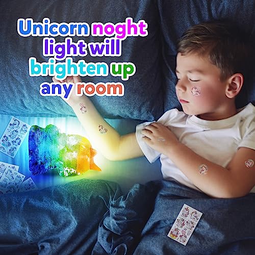 ONLYFUN Set de pintura de unicornio DIY - lámpara de unicornio 3D para pintar y utilizar como luz nocturna, juguete ideal y obsequio para niños de 3 a 12 años