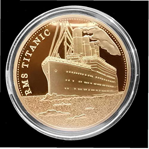 Onsinic 1pc Titanic Barco Moneda Conmemorativa Titanic Incidente Bitcoin Collectiables Collectiables Coins Travel Souvenir Regalos