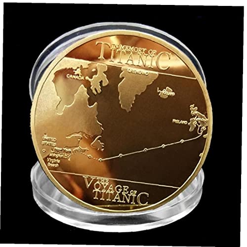 Onsinic 1pc Titanic Barco Moneda Conmemorativa Titanic Incidente Bitcoin Collectiables Collectiables Coins Travel Souvenir Regalos