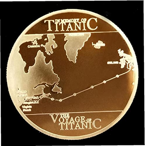 Onsinic 1pc Titanic Barco Moneda Conmemorativa Titanic Incidente Bitcoin Collectiables Collectiables Coins Travel Souvenir Regalos