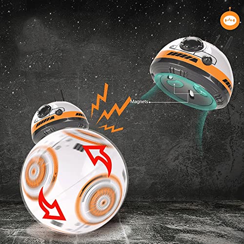 OOVOO Star Wars BB-8 RC Robot De Control Remoto Inteligentes Droide Astromecánico Rodante Juguetes Acción Figura del Despertar Fuerza Bola Robot con Sonido