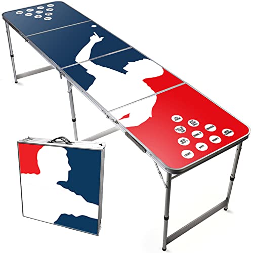 Original Cup® - Mesa Oficial de Beer Pong, Plegable y Transportable con Revestimiento Impermeable Anti Rayos - Aprobada para Torneos de Beer Pong - Juego de Beber para Fiestas Divertidas