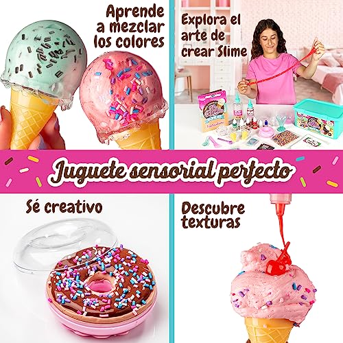 Original Stationery Kit de Slime Helado de Chispas de Colores para Niñas, Kit para Hacer Helado de Slime Delicioso para Niñas y Más Regalo Cumpleaños