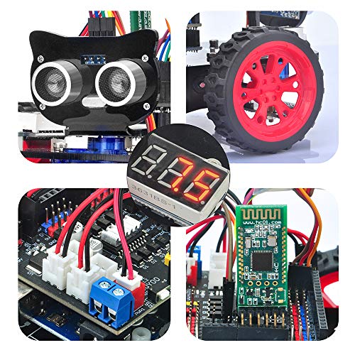 OSOYOO Model 3 Robot Car DIY Starter Kit for Arduino: Educational Motorized Robotics, Remote Control App, Learning How to Code, IOT Mechanical Coding for Teens and Adults