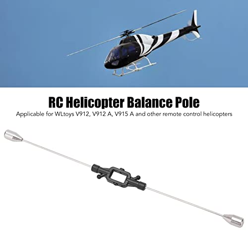 OUKENS Barra De Equilibrio De Helicóptero RC, Reemplazo De Poste De Equilibrio Bien Ajustado Negro, Barra De Equilibrio De Pieza De Repuesto De Repuesto De Helicóptero para WLtoys V912 V912 A V915 A