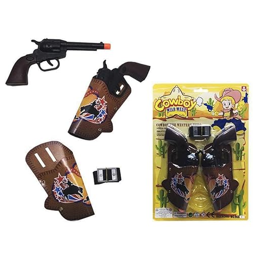 Pack 2 revólveres + cartucheras | Arma de Juguete para niños - Pistola inofensiva y Divertida para Jugar