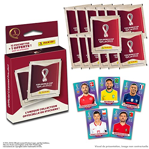 Panini Copa Mundial de Qatar de la FIFA 2022 Adrenalyn XL - Fat pack & FIFA World Cup Qatar 2022 - Blister 12 fundas + 1 regalo 004286KBF13