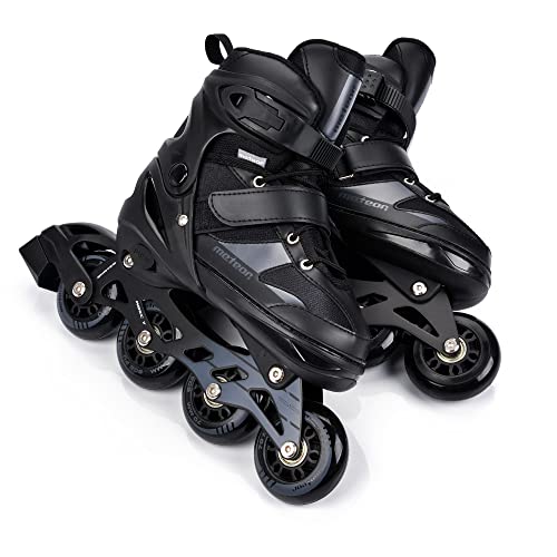 Patines Línea Ajustables para Niños Jouvenes y Adolescentes Mujer y Hombre Patines de Linea con ABEC7 - Forro Interior - Tamaño Ajustable (S, Invert Black)