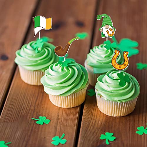 Patrick's Decoration St. Party Supplies Day Festival Board Cake Insert Decoración Cocina irlandesa, y bar Figuras (A, One Size)