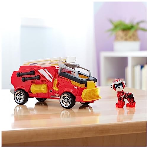 Patrulla Canina - LA SUPERPELÍCULA - Figuras DE ACCIÓN Y Coches Juguetes LA Patrulla Canina - Marshall Patrulla Canina Figura y Coche de Juguetes con Luces y Sonidos - 6067509 -Juguetes Niños 3 Años+