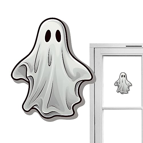 Pegatinas de pared de fantasmas de Halloween - Calcomanías de ventana de fantasma espeluznante, suministros de Halloween, familias, amigos, familiares, compañeros de clase y colegas KOT-au