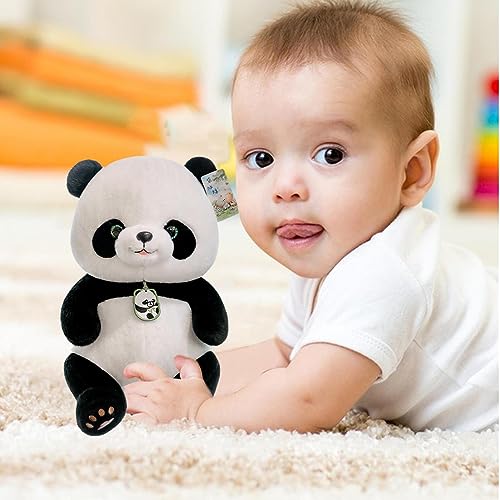 PEKMAR Osos Panda Peluche - Juguete Peluche Panda - Muñeco Oso Panda Relleno, Almohada Peluche Panda Suave, Animales Peluche 9,5/14 Pulgadas para niños y niñas