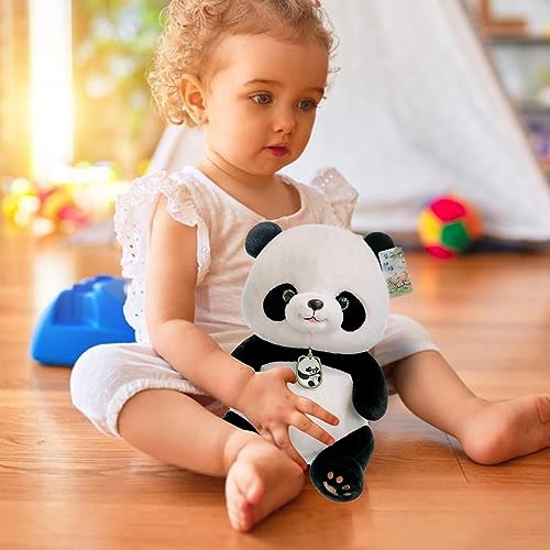 PEKMAR Osos Panda Peluche - Juguete Peluche Panda - Muñeco Oso Panda Relleno, Almohada Peluche Panda Suave, Animales Peluche 9,5/14 Pulgadas para niños y niñas