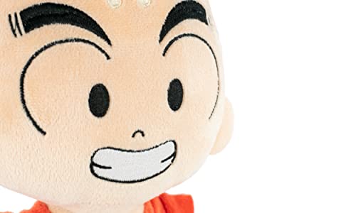 Peluche de los Personajes de Dragon Ball 28cm - Goku, Muten Roshi, Krilin, Puar - Calidad Super Soft (28cm con Display, Krilin)