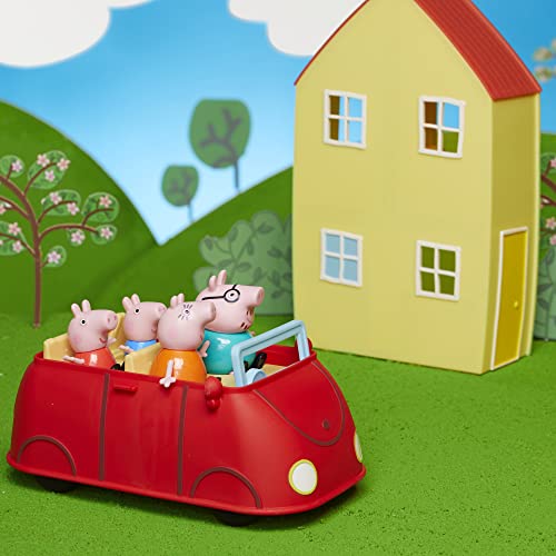 Peppa Pig - Peppa’s Adventures - La casa de la familia de Peppa - Incluye playset, auto con sonidos, 4 figuras, 6 accesorios - Edad: 3 años en adelante, Exclusivo en Amazon