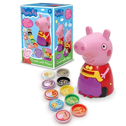 Peppa Pig PP11 Peppa Juguete para niños - Aprendizaje Interactivo y Desarrollo Infantil, reconocimiento de Colores y números, Contar y Escuchar, Incluye 10 Monedas Divertidas, 3+ años, Individual,