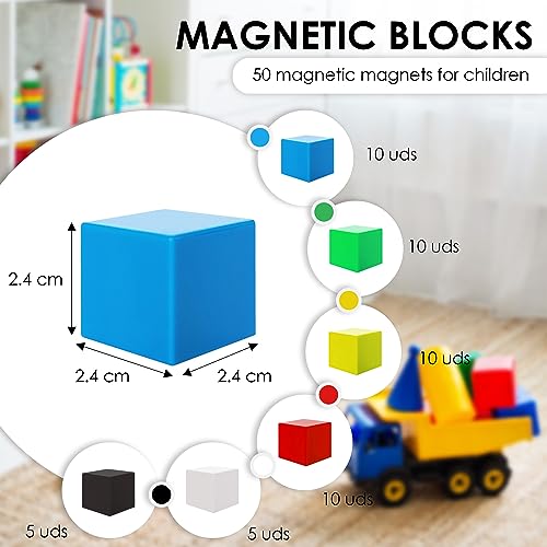 PERNA HOME Cubos Magnéticos para Niños, Juego Imanes Bloques de Construcción Magnéticos Educativo, Puzzle Magnético Magnetic Blocks