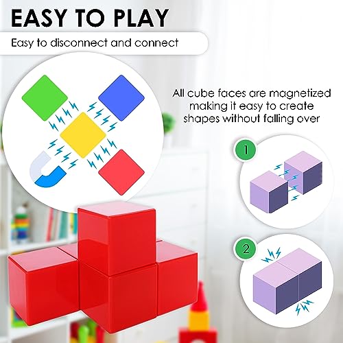 PERNA HOME Cubos Magnéticos para Niños, Juego Imanes Bloques de Construcción Magnéticos Educativo, Puzzle Magnético Magnetic Blocks