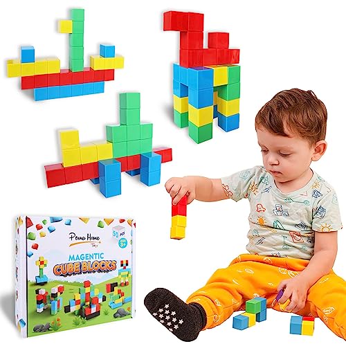 PERNA HOME Cubos Magnéticos para Niños, Juego Imanes Bloques de Construcción Magnéticos Educativo, Puzzle Magnético Magnetic Blocks