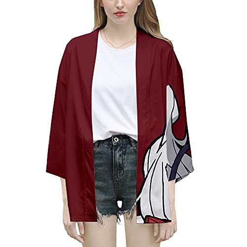 Piccodos Helltaker Cerberus Kimono Cosplay Costume Cape Coat Cardigan Cloak Rojo C Versión XS