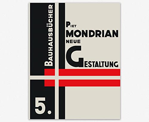 Piet Mondrian Book Cover Reproduction of Neue Gestaltung (28cm x 43cm)