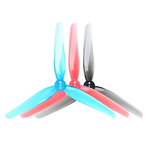 (Piezas de Drones) For iFlight Naz gul 5030 8PCS/4CW 4CCW Tri-Blade Prop 5 Pulgadas Durable 3-Blades Hélice 1.5mm Agujero Central for FPV Racing Drone Motor for iFlight Naz gul 5030 (Color : 4CW 4CCW