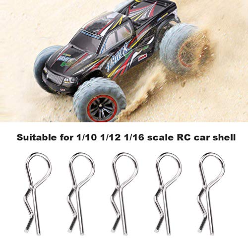 Pin de Clip de Cuerpo RC V GEBY, Pin de Clip de Cuerpo Tipo R para 1/10 1/12 1/16 Escala Control Remoto Car Shell