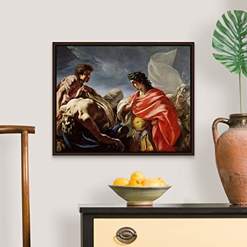 Pintar por Numeros Adultos, DIY Pintura por números con Pinceles y Pinturas- arte de pared, decoración del hogar — Aquiles contemplando el cuerpo de Patroclo, por Giovanni Pellegrini