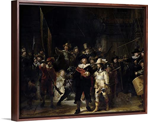 Pintar por Numeros Adultos, Kit de Pintura al óleo de Lienzo DIY para Niños con Pinceles, Pigmento Acrílico,Conjunto Completo de Pinturas para el Hogar — La guardia de la noche, por Rembrandt Van Rijn