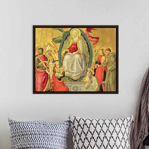 Pintar por Numeros Adultos, Kit de Pintura al óleo de Lienzo DIY para Niños con Pinceles, Pigmento Acrílico,Decoraciones para el Hogar — Ascensión de la Virgen, por Neri di Bicci