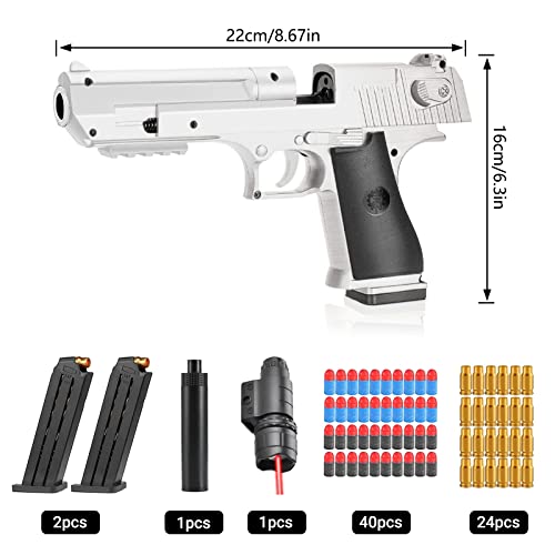 Pistola de Espuma Blaster, EVA Juguetes de Tiro de Blanda, Suave, Modelo de Pistola para 14 Regalos para niños(B)