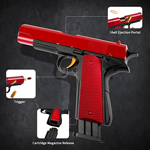 Pistola de Juguete con 2 Cargador y 60 Balas, Lanzadores Soft Bullet Toy Gun Foam Blaster para 6+ Niños