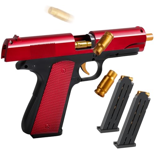 Pistola de Juguete con 2 Cargador y 60 Balas, Lanzadores Soft Bullet Toy Gun Foam Blaster para 6+ Niños