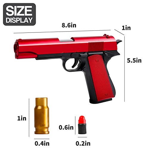 Pistola de Juguete con 2 Cargador y 60 Balas, Lanzadores Soft Bullet Toy Gun Foam Blaster para 6+ Niños