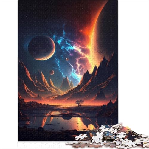 Planet_Twilight_Landscape Rompecabezas para Adultos Rompecabezas de cartón de 1000 Piezas para Adultos Niños Staycation Kill Time 1000 Piezas (26x38cm)