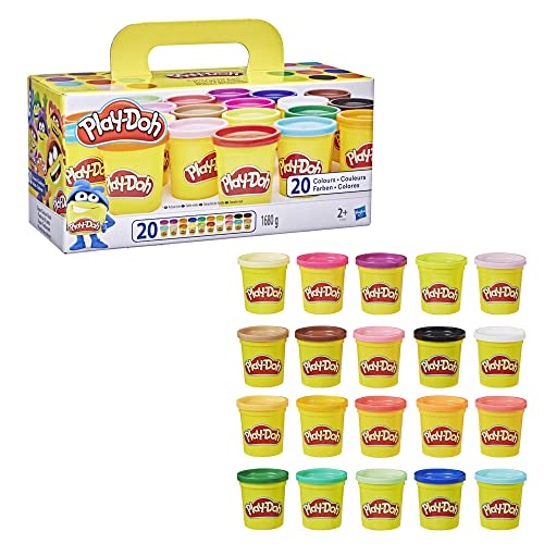 Play-Doh Pack 20 Botes (Hasbro A7924EUD) + Fábrica Loca (Hasbro B5554EU5)