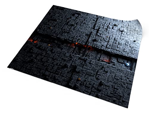 PLAYMATS- Battlestar Galactica Battlemat, playmat, Rubber Mat, Color It's Not a Moon, 36" x 36" x 91,5 cm (A033-R-bg)