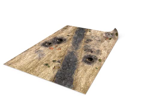 PLAYMATS- The Walking Dead: All out War Battlemat, playmat, Rubber Mat, Color Wasteland, 72" x 48" / 183 cm x 122 cm (E006-R-twd)