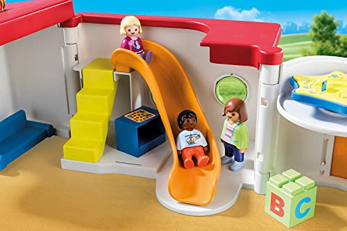 PLAYMOBIL 1.2.3 70399 Guardería Maletín,a Partir de 18 Meses & 1.2.3 Aqua 70637 Diversión en la Pesca con Animales del Mar, Juguete de baño para niños pequeños