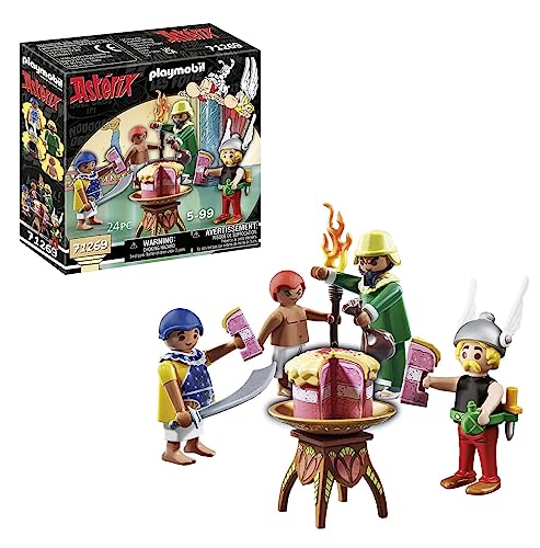 PLAYMOBIL Asterix 71269 Paletabis y la Tarta envenenada, el catador de Cleopatra y Paletabis, Juguete para niños a Partir de 5 años