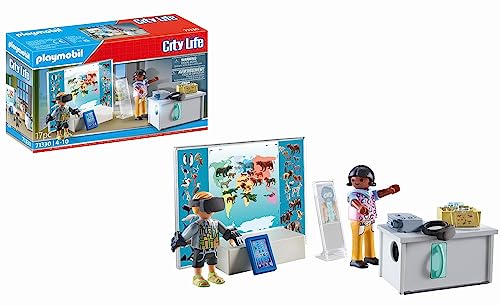 PLAYMOBIL City Life 71330 Aula Virtual, proyector en Funcionamiento, Tableta y Gafas VR para Juegos de rol creativos, Juguetes para niños a Partir de 4 años