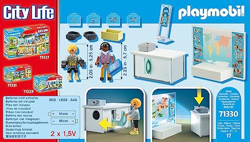 PLAYMOBIL City Life 71330 Aula Virtual, proyector en Funcionamiento, Tableta y Gafas VR para Juegos de rol creativos, Juguetes para niños a Partir de 4 años