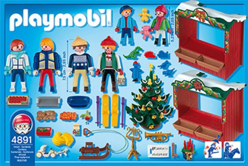 PLAYMOBIL - Mercadillo navideño, Set de Juego (4891)