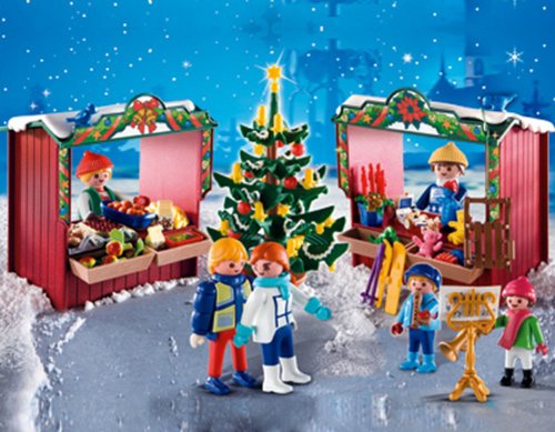 PLAYMOBIL - Mercadillo navideño, Set de Juego (4891)