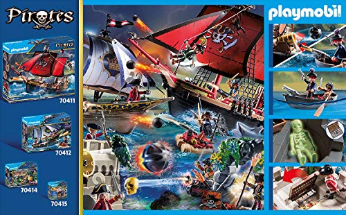 PLAYMOBIL Pirates - Bastión, a Partir de 5 Años, 70413 & Pirata y Soldado