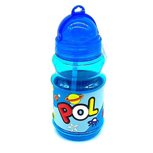 PLUS HOME Botella Agua con nombre para niños, 100% a prueba de fugas, sin BPA, 350 ml, para guardería, colegio, viajes y deporte Regalo de Niños 5-10 años para Colegio Cumpleaños(350ML) (Pol)