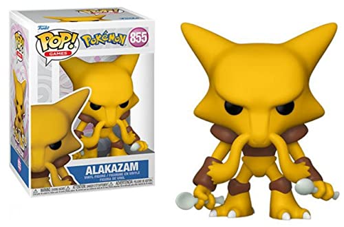 Pokemon - Figura de vinilo Alakazam Pop! (envuelta con funda protectora compatible con Pop Box)