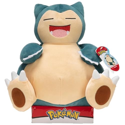 Pokemon PKW0102 – Peluche de 30 cm – Relaxo Oficial Pluche-Snorlax, Multicolor (BOTI 36680)