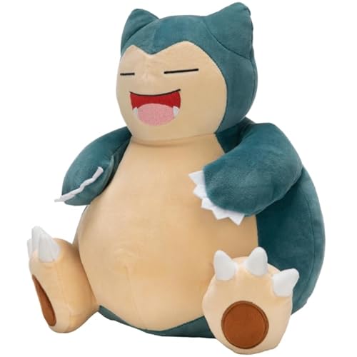 Pokemon PKW0102 – Peluche de 30 cm – Relaxo Oficial Pluche-Snorlax, Multicolor (BOTI 36680)